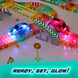4-Piece Battery-Powered Light-Up Racing Car Set