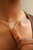 18K Gold PVD Stainless Steel Paw Print Charm