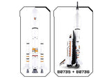 Saturn Space Rocket / Long March Rocket Building Brick Kit (167pcs)