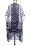 Americana Star Printed Kimono Cardigan