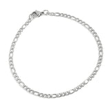 Stainless Steel Figaro Chain Bracelet