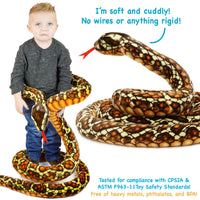 Bernard The Brown Python| 9.5 Foot Long Stuffed Animal Plush