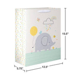 Extra Large Ivory Yellow Baby Shower Gift Bag