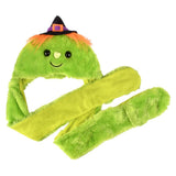 LIGHT-UP WITCH PLUSH HOODIE SCARF HAT 35"