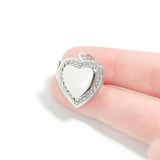 18K Gold PVD Stainless Steel Heart Locket with Stones
