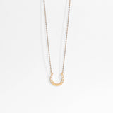 18" Engravable Stainless Steel Horseshoe Necklace