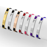 Engravable Cutout Heart Friendship Curved Bar Bracelet