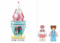 Ice Cream House Food Court Building Brick Kit (247 pcs)