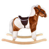 LIL PINTO HORSE W/ BROWN SADDLE ROCKER
