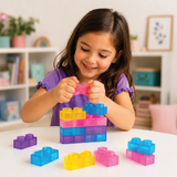 Fun Doh Squish Blocks Building Fidget Sensory Toy- 6/Display