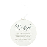Ornament Baptized In Christ White MDF