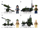 WWII 4-in-1 Army Gift Box Building Brick Kit (353 pcs)