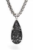 Stone Teardrop Pendant Rope Chain Western Necklace Set