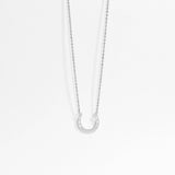 18" Engravable Stainless Steel Horseshoe Necklace