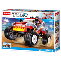 Off-Road Red Monster Car Building Brick Kit (150 pcs)