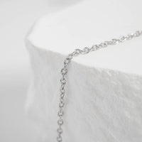 Stainless Steel Crimped Oval Chain Necklace