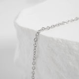 Stainless Steel Crimped Oval Chain Necklace