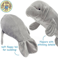 Morgan The Manatee | 21 Inch Stuffed Animal Plush | By Tiger