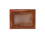 ORNATE WOODEN MUSIC BOX WOODGRAIN