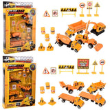 15Pc Diecast Construction  Vehicles Play Set