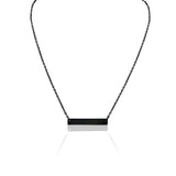 Blank Polished Bar Stainless Steel Necklace: Rainbow