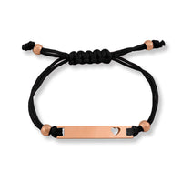 Engravable Cutout Heart Friendship Curved Bar Bracelet