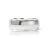 Highly Polished Rounded Center with Edge Stainless Steel Blank Ring