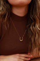 18" Engravable Stainless Steel Horseshoe Necklace