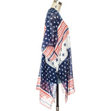 Americana Star Printed Kimono Cardigan