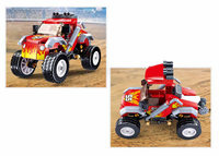 Off-Road Red Monster Car Building Brick Kit (150 pcs)