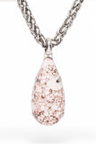 Stone Teardrop Pendant Rope Chain Western Necklace Set