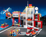 Large Fire Station Building Brick Kit (612 Pcs)