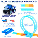 Nickelodeon Crusher TurboTwist Racer Glow Track STEM Toy