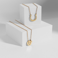 18" Engravable Stainless Steel Horseshoe Necklace