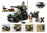 WWII 4-in-1 Army Gift Box Building Brick Kit (353 pcs)