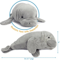 Morgan The Manatee | 21 Inch Stuffed Animal Plush | By Tiger