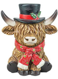 HOLIDAY HIGHLAND COW TABLETOP 3 AST