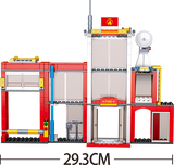 Large Fire Station Building Brick Kit (612 Pcs)