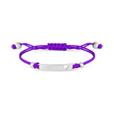 Engravable Cutout Heart Friendship Curved Bar Bracelet