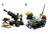 WWII 4-in-1 Army Gift Box Building Brick Kit (353 pcs)