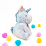 Blue Unicorn Plush Toy with Bow (10" / 26 cm)
