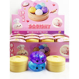 Mini Glittered Maltose Dumpling Squishy with Steamer