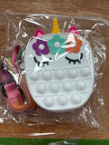 Mini Unicorn Pop It Purse Bag Keychain - Assorted