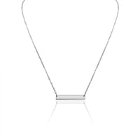 Blank Polished Bar Stainless Steel Necklace: Black