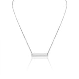 Blank Polished Bar Stainless Steel Necklace: Black