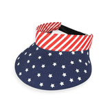 American Flag Printed Straw Visor