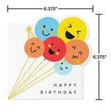 20-Count Birthday Lunch Napkins, Smiley Balloons