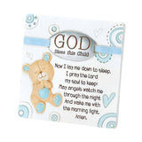 God Bless This Child Boy Resin Plaque