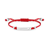 Engravable Cutout Heart Friendship Curved Bar Bracelet