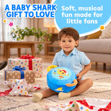 Baby Shark Plush Drum Blue - Soft Musical Baby Toy